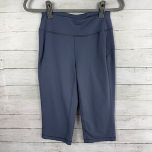 Duluth Trading Blue/Grey Cropped Wide-Leg Yoga Pants